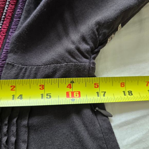 Free People Tulum Embroidered Mini Boho Dress Tunic Size XS Black 3/4 Sleeve - Picture 9 of 10